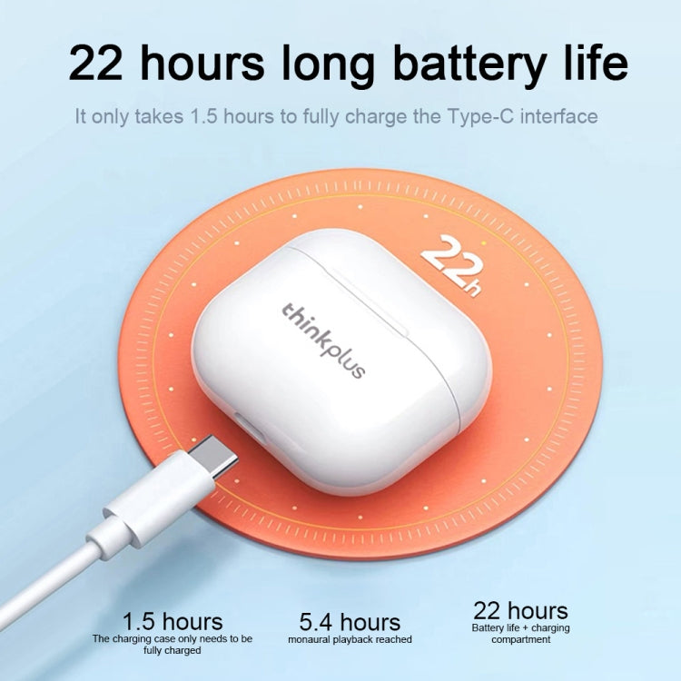 Lenovo LP40 TWS Wireless Bluetooth 5.1 Noise Reduction Earphone(White) by Lenovo