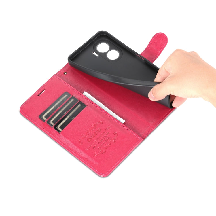 For Honor Play 40 Plus AZNS Sheepskin Texture Flip Leather Phone Case(Red) by AZNS