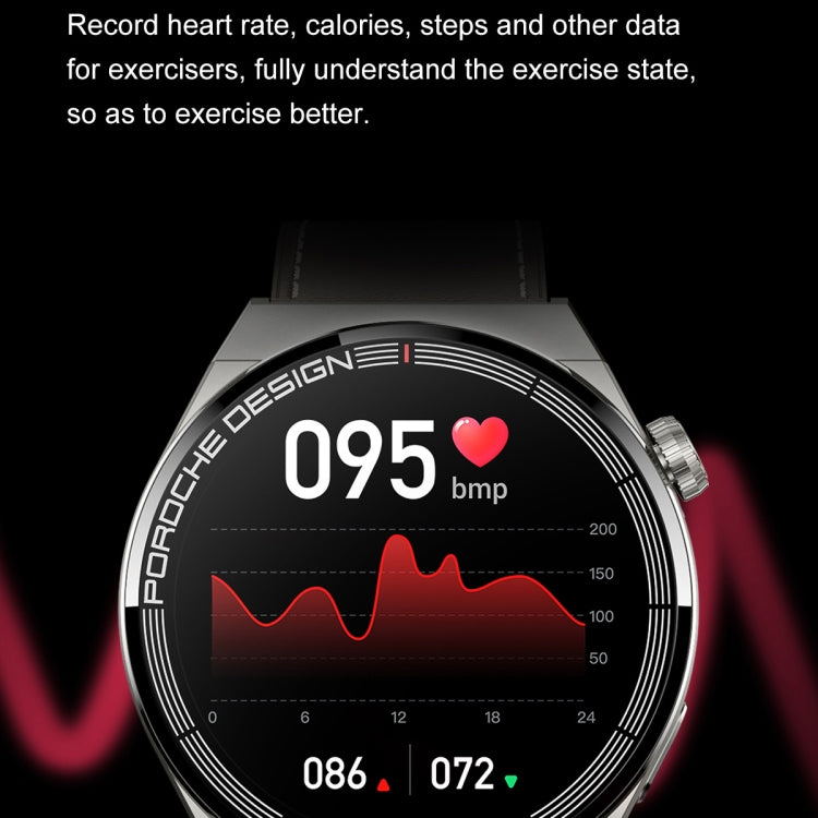 Ochstin 5HK46P 1.36 inch Round Screen Leather Strap Smart Watch with Bluetooth Call Function(Brown) by OCHSTIN