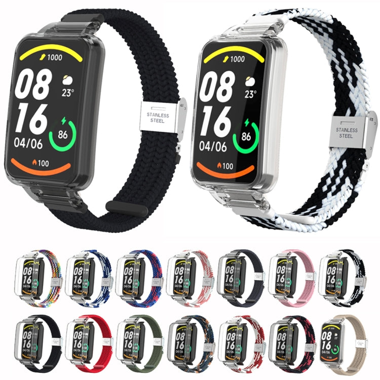 For Xiaomi Mi Band 7 Pro Braided Nylon Buckle Integrated Watch Band(Rainbow) by bashfashion