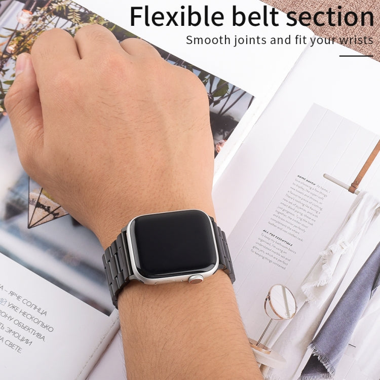 Strains Metal Watch Band For Apple Watch Ultra 49mm / Series 8&7 45mm / SE 2&6&SE&5&4 44mm / 3&2&1 42mm(Silver) by bashfashion