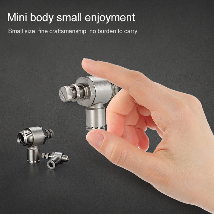 SL4-02 LAIZE Nickel Plated Copper Male Thread Throttle Valve Pneumatic Connector by LAIZE