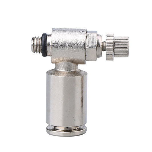 SL8-03 LAIZE Nickel Plated Copper Male Thread Throttle Valve Pneumatic Connector by LAIZE