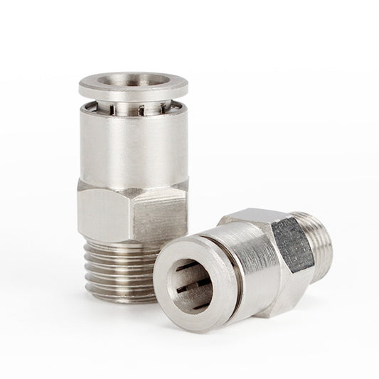 PC6-M5 LAIZE Nickel Plated Copper Male Thread Straight Pneumatic Quick Connector by LAIZE