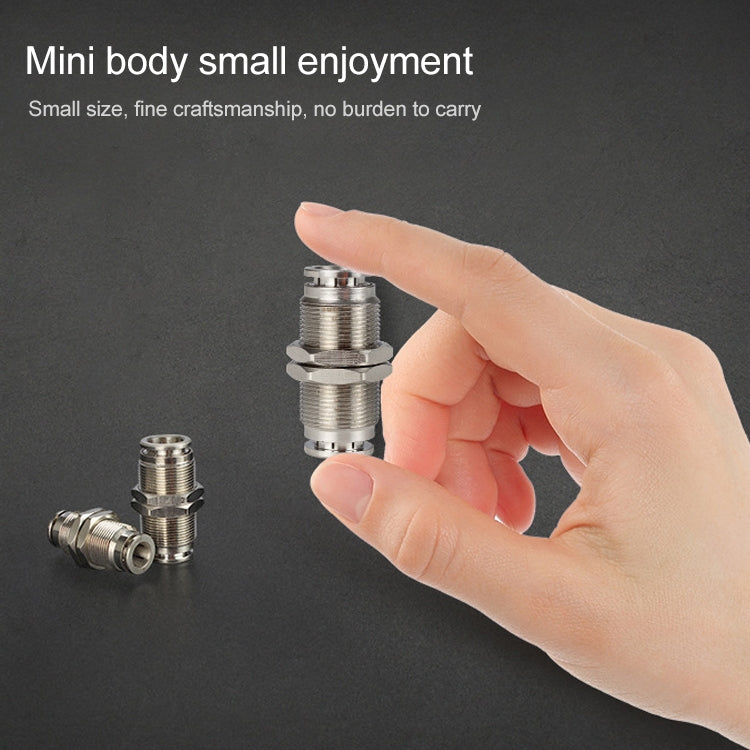 PM-8 LAIZE Nickel Plated Copper Bulkhead Straight Pneumatic Quick Connector by LAIZE