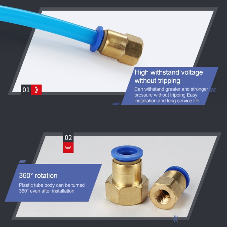 PCF12-04 LAIZE Female Thread Straight Pneumatic Quick Connector by LAIZE