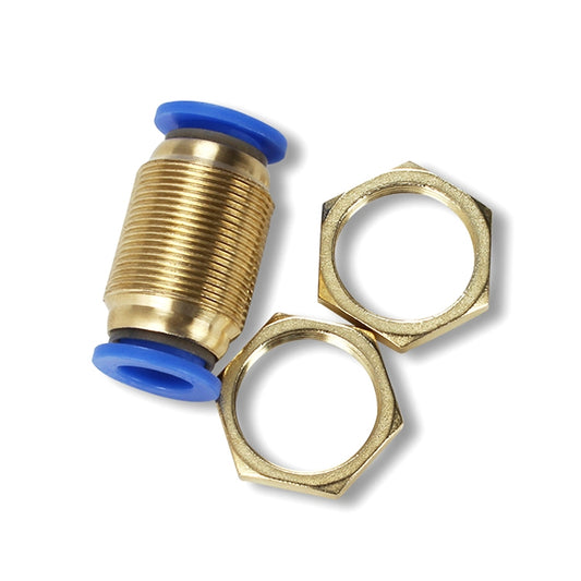 PM-6 LAIZE 10pcs PM Bulkhead Straight Pneumatic Quick Connector by LAIZE