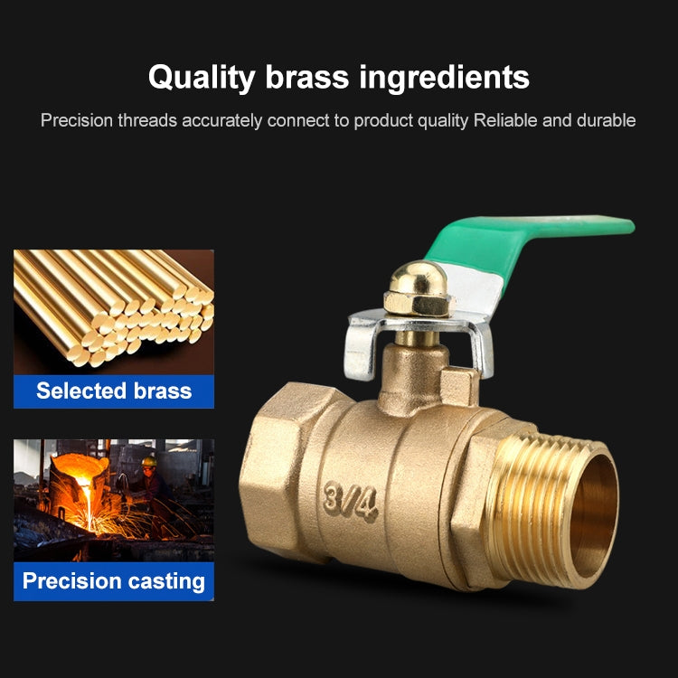 LAIZE Pneumatic Hose Connector Thickened Brass Ball Valve, Size:Double Outside 2 Point 1/4 inch by LAIZE