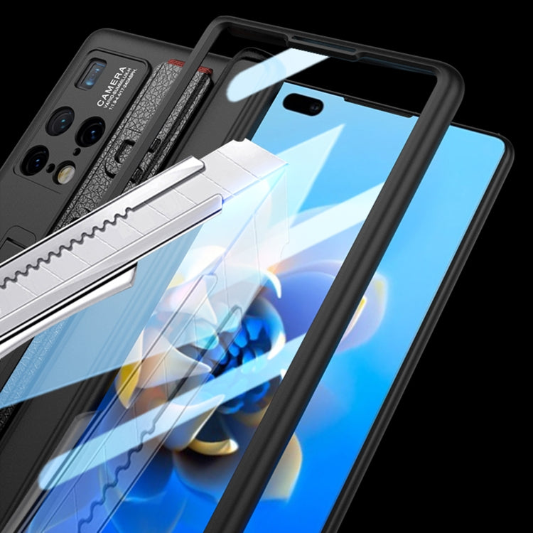 For Huawei Mate X2 GKK Magnetic Hinge Integrated Phone Case with Wrist Strap(Black) by GKK