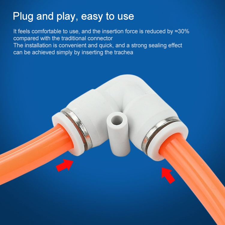 PV-6 LAIZE 10pcs PV Elbow Pneumatic Quick Fitting Connector by LAIZE