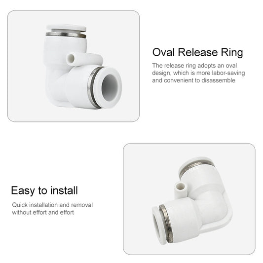 PV-16 LAIZE 2pcs PV Elbow Pneumatic Quick Fitting Connector by LAIZE