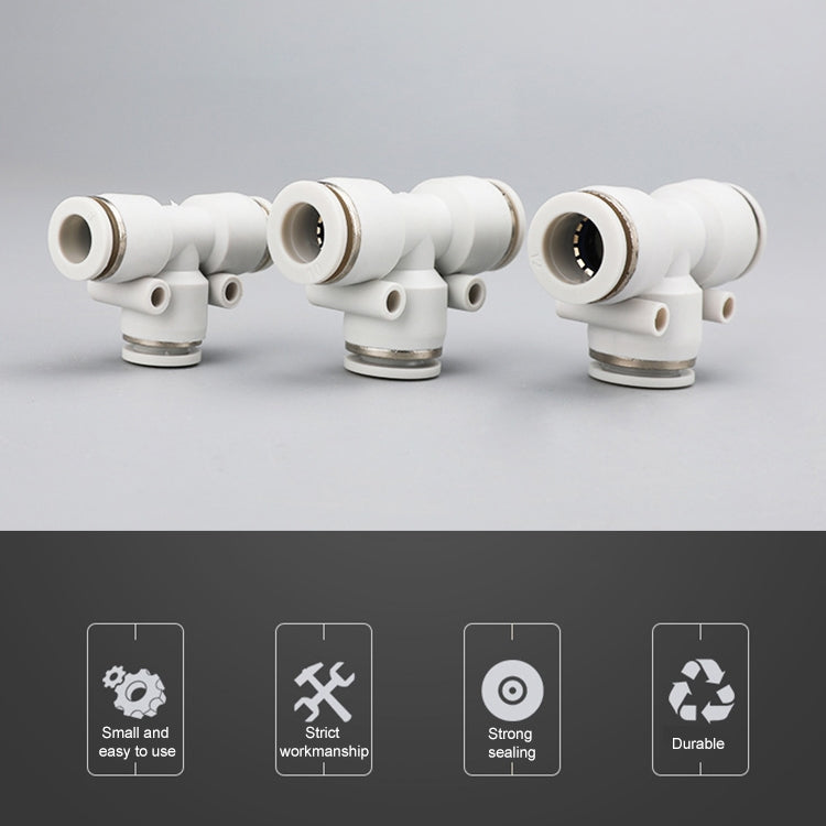 PE-16 LAIZE PE T-type Tee Pneumatic Quick Fitting Connector by LAIZE