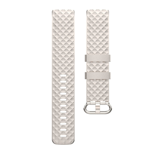 Color Buckle TPU Wrist Strap Watch Band for Fitbit Charge 4 / Charge 3 / Charge 3 SE, Size: S(Champagne) by bashfashion