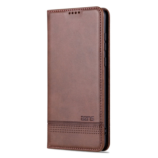 For Huawei Mate 50 / Mate 50E AZNS Magnetic Calf Texture Flip Leather Phone Case(Dark Brown) by AZNS