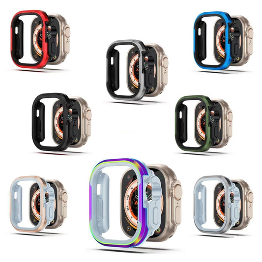 For Apple Watch Series 9 / 8 / 7 45mm Aluminum Alloy + TPU 2 in 1 Protective Case(Grey) by bashfashion