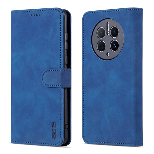 For Huawei Mate 50 Pro AZNS Skin Feel Calf Texture Flip Leather Phone Case(Blue) by AZNS