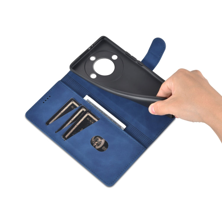 For Honor X40 AZNS Skin Feel Calf Texture Flip Leather Phone Case(Blue) by AZNS