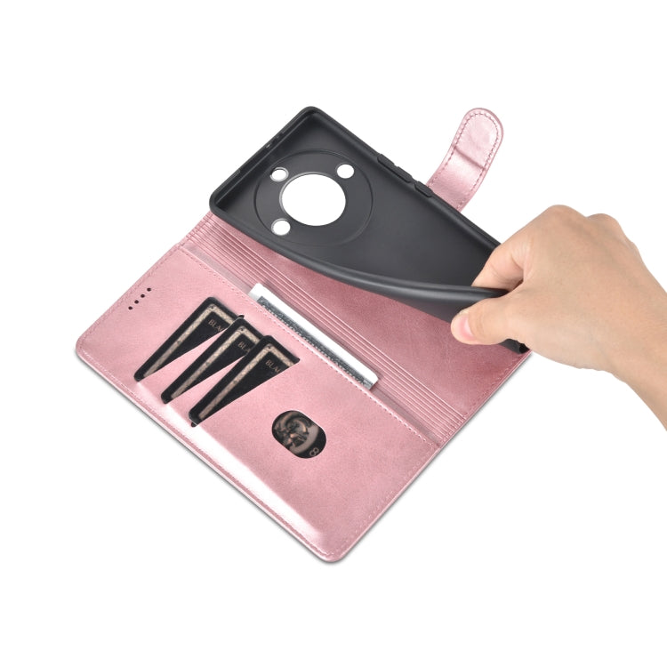 For Honor X40 AZNS Skin Feel Calf Texture Flip Leather Phone Case(Rose Gold) by AZNS