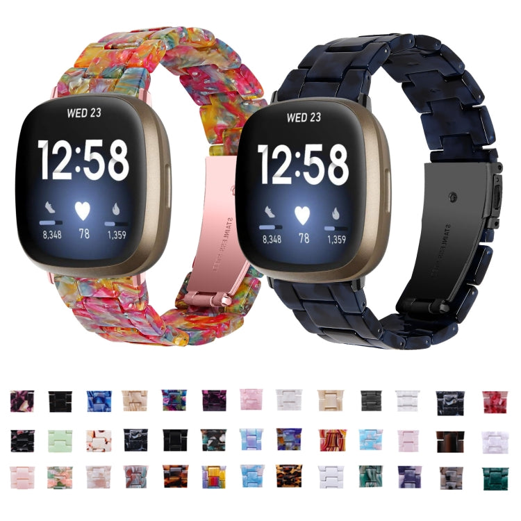 For Fitbit Versa 3 / Sense Universal Resin Watch Band(White) by bashfashion