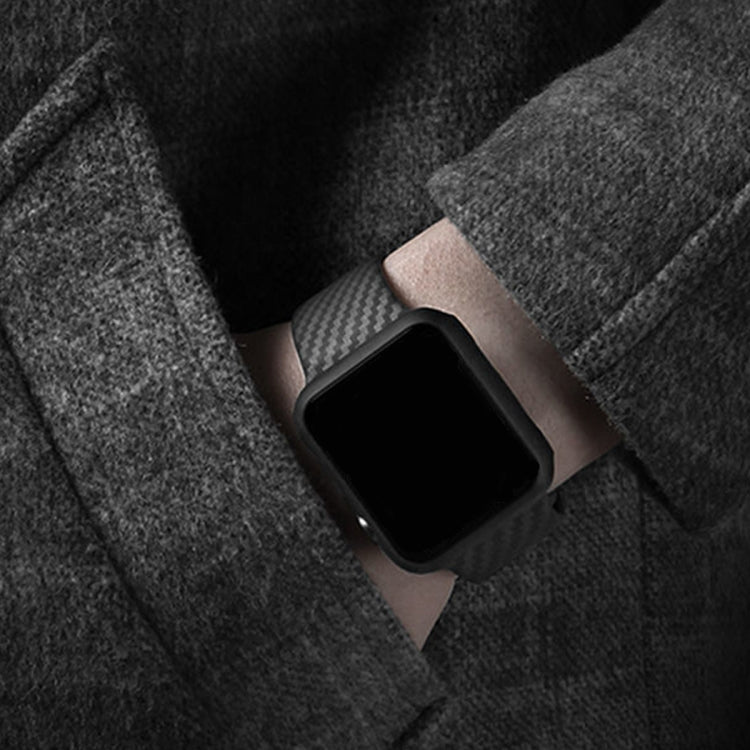 Carbon Fiber Silicone Strap For Apple Watch Series 9&8&7 41mm / SE 3&SE 2&6&SE&5&4 40mm / 3&2&1 38mm by bashfashion