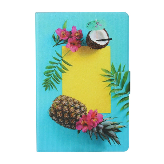 For 7 inch Tablet PC Universal Coloured Drawing Pattern Horizontal Flip Leather Case with Holder & Card Slot(Pineapple) by bashfashion
