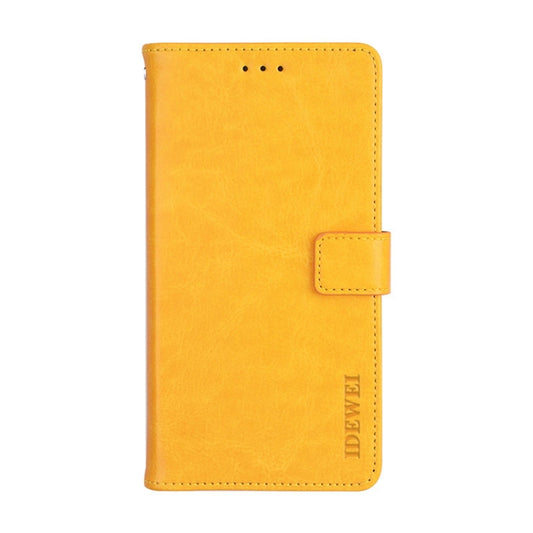For Tecno Pova Neo 2 idewei Crazy Horse Texture Leather Phone Case(Yellow) by idewei