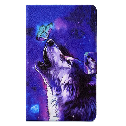 For Samsung Galaxy Tab A 10.1 2019 Electric Pressed TPU Leather Tablet Case(Butterfly Wolf) by bashfashion