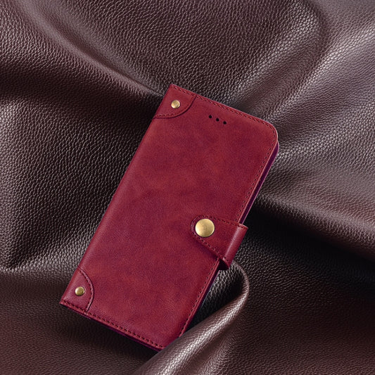 For Oukitel C19 Pro idewei Retro Texture Leather Phone Case(Red) by idewei
