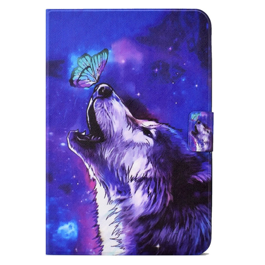 For Samsung Galaxy Tab A8 10.5 2021 / A8 2022 Electric Pressed TPU Smart Leather Tablet Case(Butterfly Wolf) by bashfashion