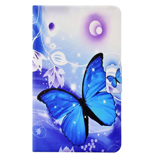 For Samsung Galaxy Tab A7 10.4 2020 / 2022 Electric Pressed TPU Smart Leather Tablet Case(Blue Butterfly) by bashfashion
