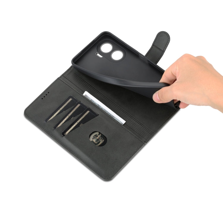 For Honor Play 40 Plus AZNS Skin Feel Calf Texture Flip Leather Phone Case(Black) by AZNS