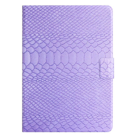 For Samsung Galaxy Tab A7 Lite Solid Color Crocodile Texture Leather Smart Tablet Case(Purple) by bashfashion