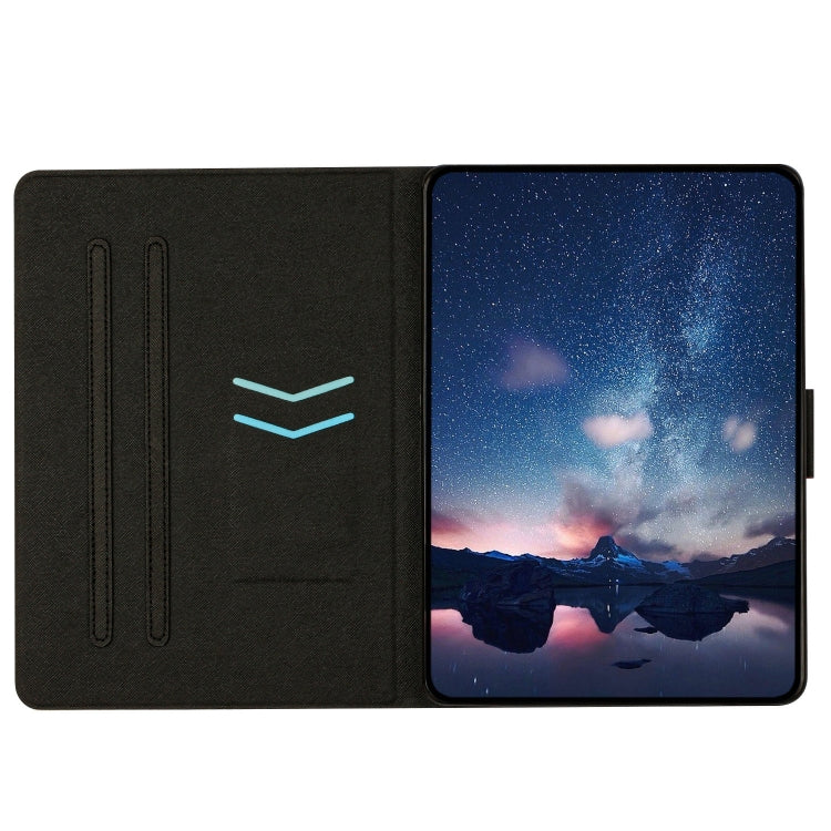 For Samsung Galaxy Tab A8 Solid Color Crocodile Texture Leather Smart Tablet Case(Black) by bashfashion