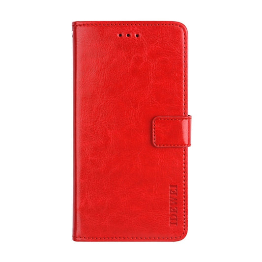For ZTE Axon 30S idewei Crazy Horse Texture Leather Phone Case(Red) by idewei
