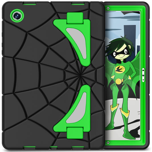 For Samsung Galaxy Tab A8 10.5 2021 Silicone + PC Shockproof Protective Tablet Case(Black+Green) by bashfashion