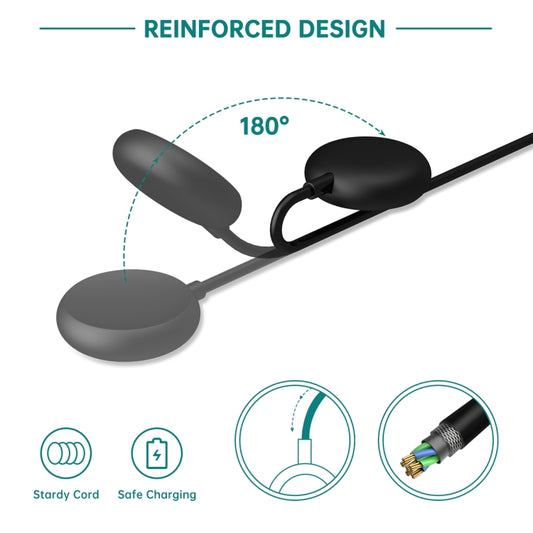 For Google Pixel Watch Type-C Port Smart Watch Magnetic Charging Cable, Length: 1m(Black) by bashfashion