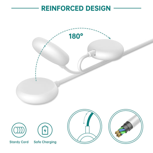 For Google Pixel Watch USB Port Smart Watch Magnetic Charging Cable, Length: 1m(White) by bashfashion