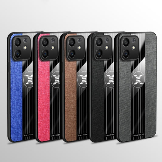 For Honor Play6T Pro XINLI Stitching Cloth Textue TPU Phone Case with Ring Holder(Blue) by XINLI