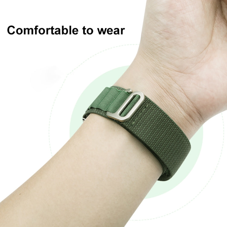 Nylon Loop Watch Band For Apple Watch Series 9&8&7 41mm / SE 3&SE 2&6&SE&5&4 40mm / 3&2&1 38mm(Beige) by bashfashion