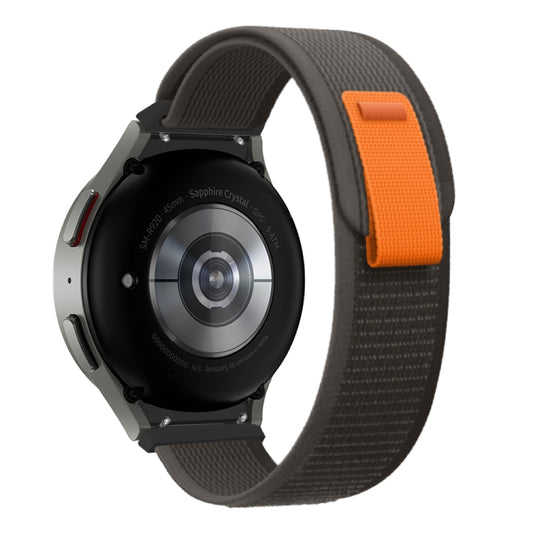 For Samsung Galaxy Watch4 / 5 / 5 Pro Loop Nylon Watch Band(Black Gray) by bashfashion