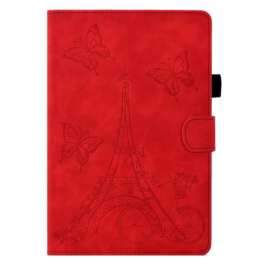 For Samsung Galaxy Tab A 8.0 T350 Tower Embossed Leather Smart Tablet Case(Red) by bashfashion