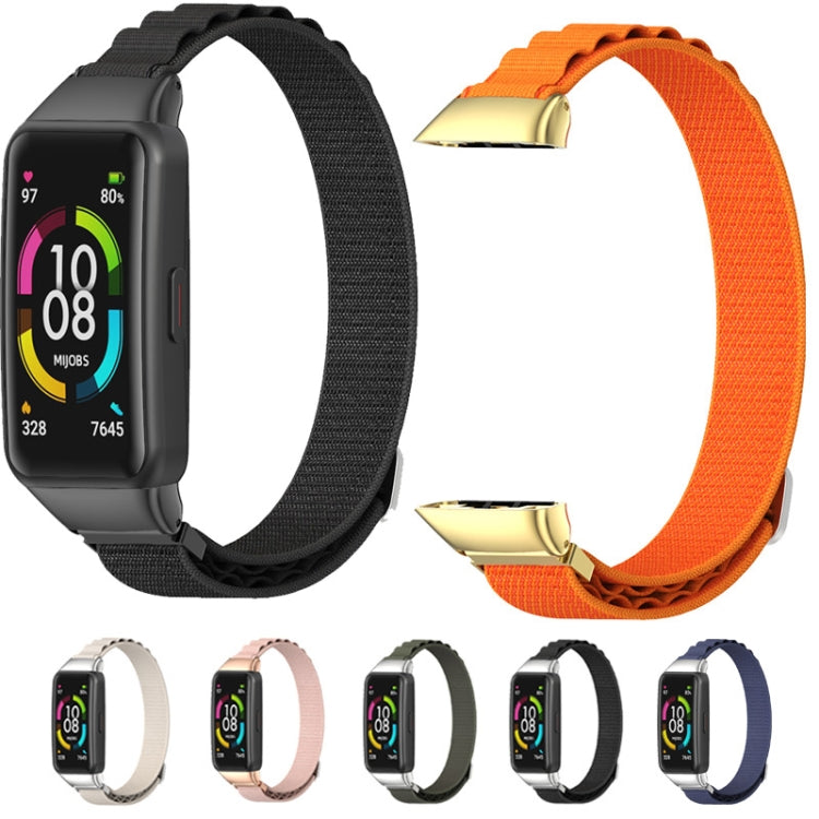 For Huawei Band 7 / 7 NFC MIJOBS Nylon Breathable Watch Band(Black) by MIJOBS