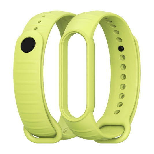 For Xiaomi Mi Band 7 / 6 / 5 MIJOBS Ripple Texture TPU Watch Band(Grass Green) by MIJOBS
