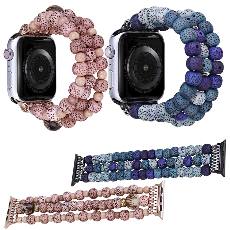 Simple Bodhi Beads Watch Band For Apple Watch Ultra 49mm&Watch Ultra 2 49mm / Series 9&8&7 45mm / SE 3&SE 2&6&SE&5&4 44mm / 3&2&1 42mm(Lotus Pink) by bashfashion