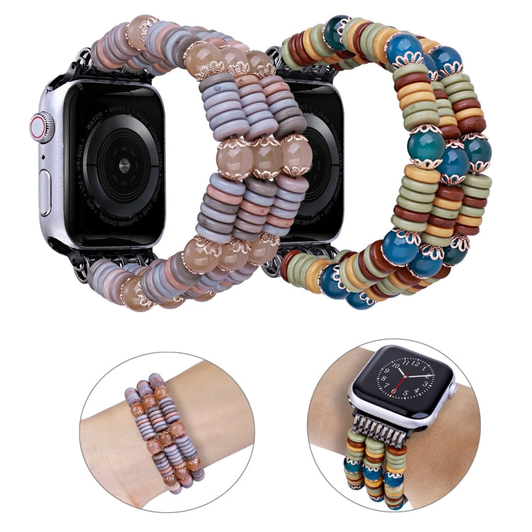 Pieces Beads Watch Band For Apple Watch Ultra 49mm&Watch Ultra 2 49mm / Series 9&8&7 45mm / SE 3&SE 2&6&SE&5&4 44mm / 3&2&1 42mm(Light Coffee) by bashfashion