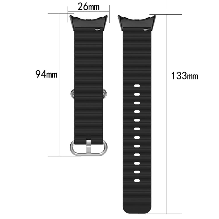 For Google Pixel Watch Ocean Silicone Watch Band(Black) by bashfashion