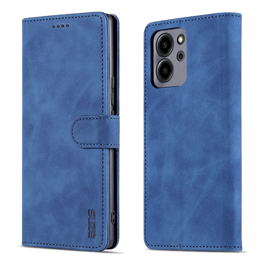 For Honor 80 SE AZNS Skin Feel Calf Texture Flip Leather Phone Case(Blue) by AZNS