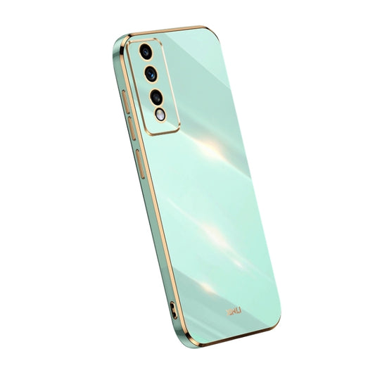 For Honor 80 GT 5G XINLI Straight Edge 6D Electroplate TPU Phone Case(Mint Green) by XINLI