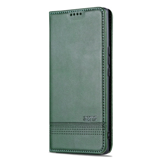 For Honor 80 SE AZNS Magnetic Calf Texture Flip Leather Phone Case(Dark Green) by AZNS