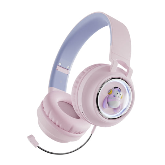 Q1 Headphones Monster Kids Over-Ear Bluetooth Earphones(Pink) by bashfashion